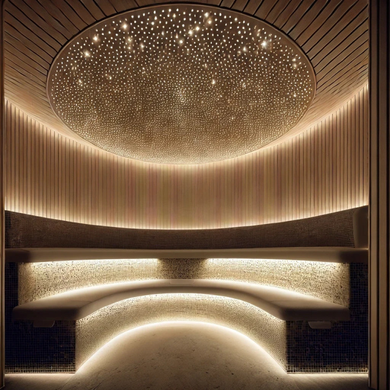Parní sauna s hvezdným nebem Parní sauna s hvezdným nebem